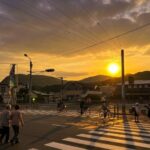 佐々不動産前の夕方の風景